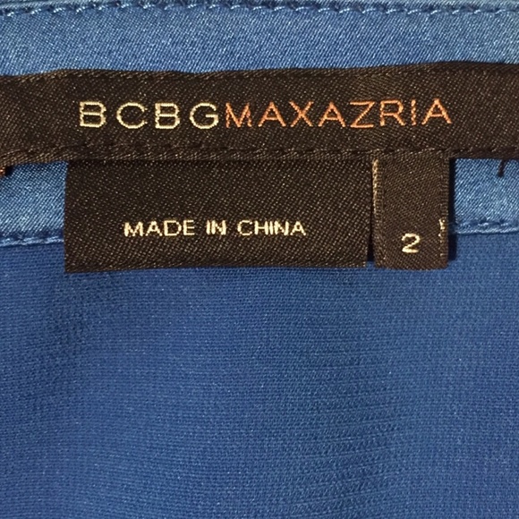 BCBG MaxAzria Royal Blue Silk Halter Cocktail Dress - Size 2 - Picture 12 of 14